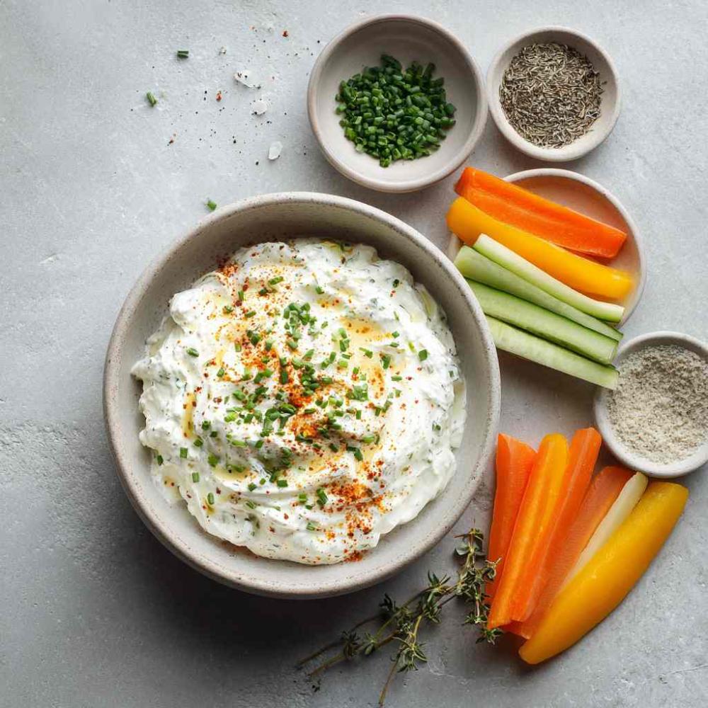 Savoury Cottage Cheese Dip with Herbs