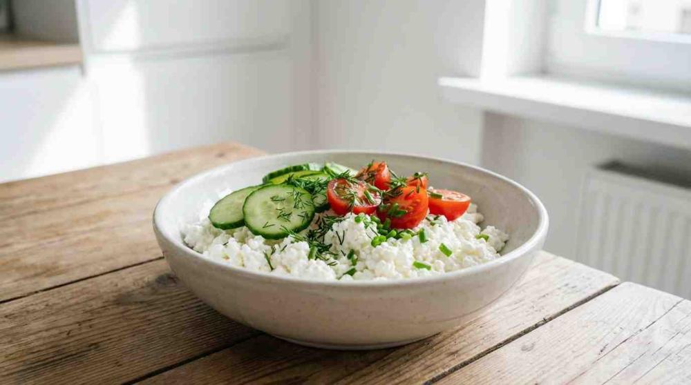 Hartige cottage cheese bowl met frisse kruiden
