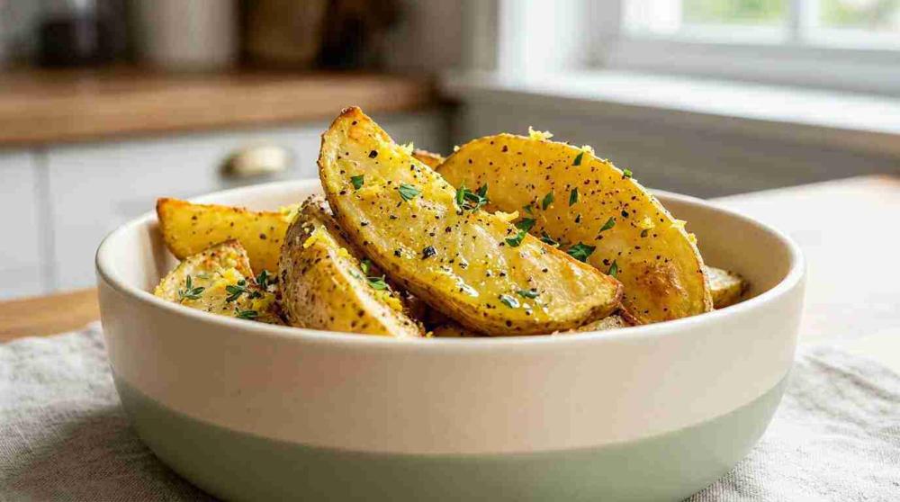 Lemon Pepper potato wedges from the airfryer