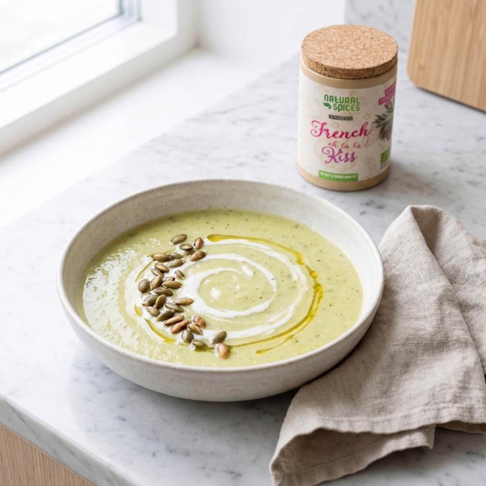 courgettesoup met vadouvan kruiden