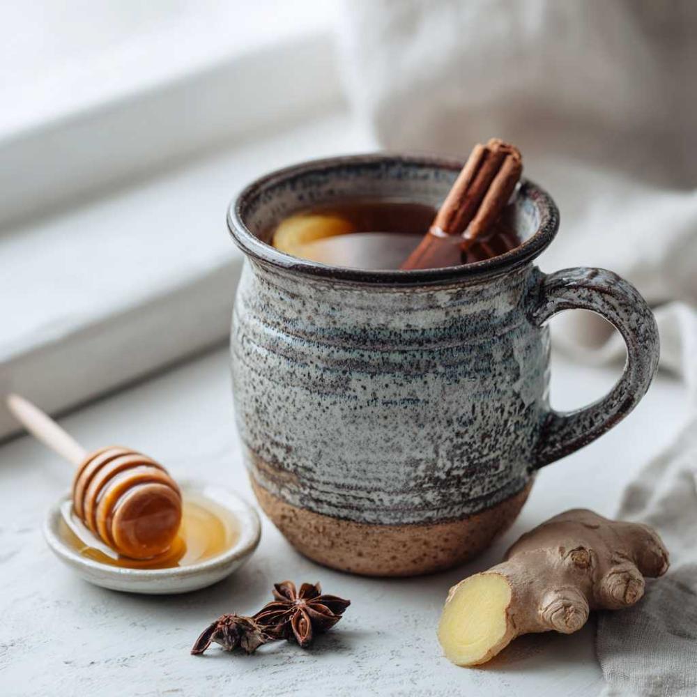 tea with clove, cinnamon and ginger