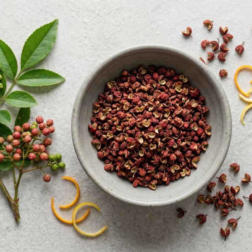 dried and fresh Szechuan Pepper