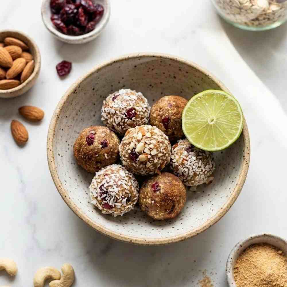 Cranberry lime energy balls recipe