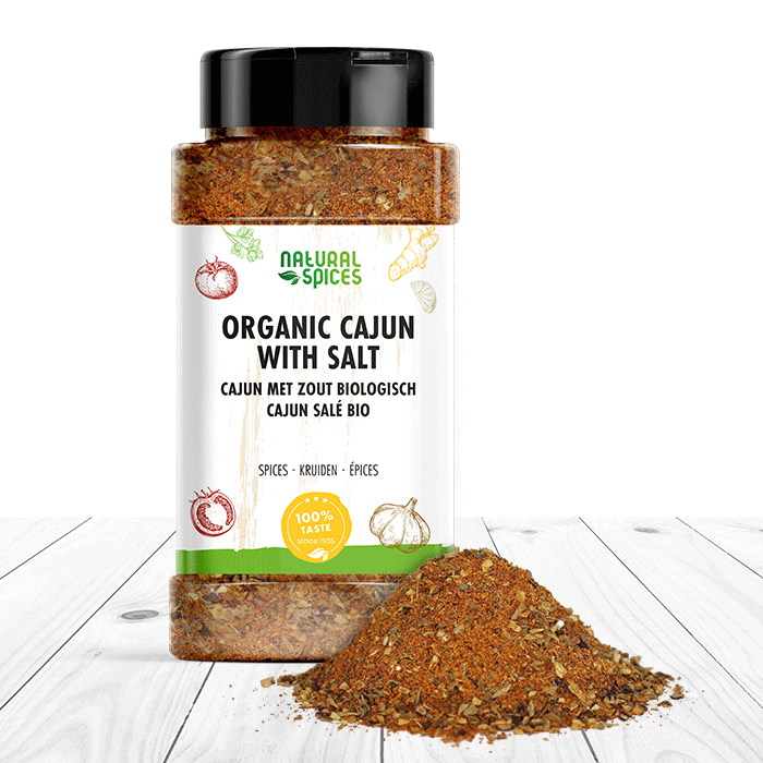 bio cajun kruiden met zout strooibus