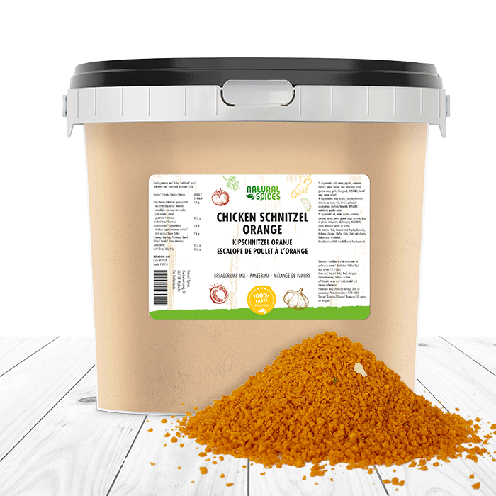 Chicken schnitzel breading orange