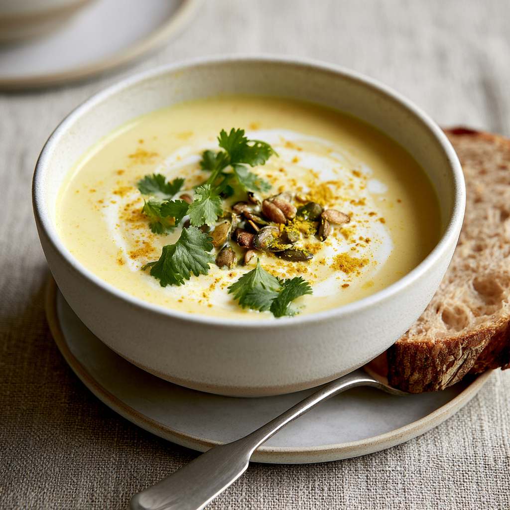 cauliflower soup with Hurry Curry seasoning