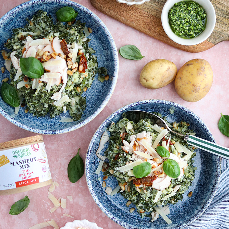 italiaanse boerenkool met gerookte kip