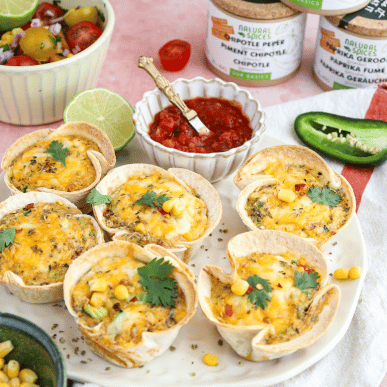 mini tortilla quiches
