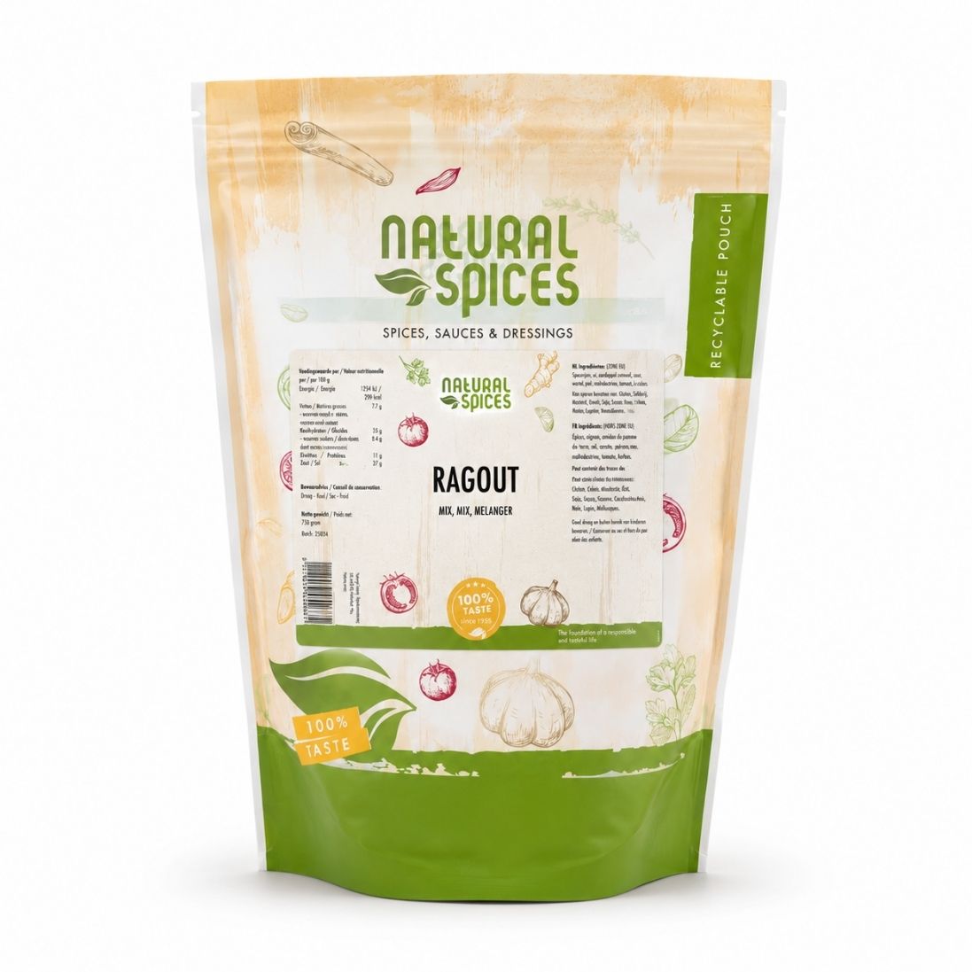 pouch with ragout mix