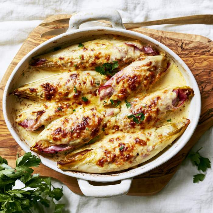 endive with ham and cheese from the oven