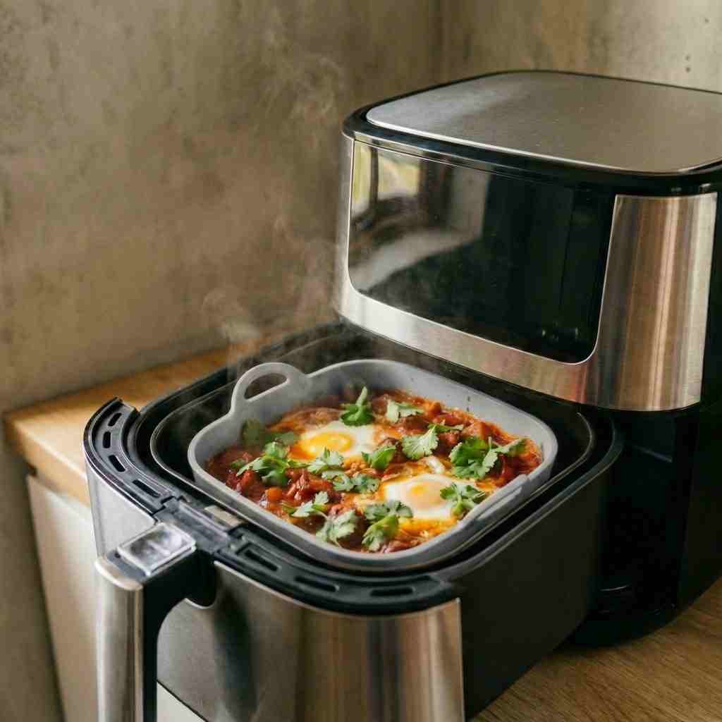 Spicy Chorizo Shakshuka from the Air Fryer