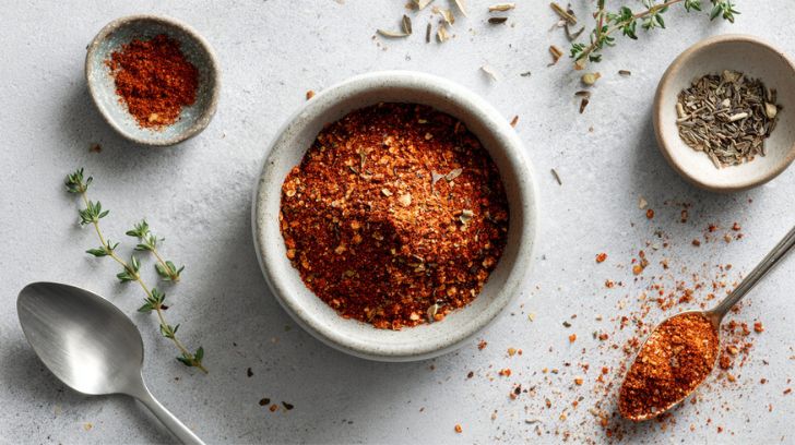 thuisgemaakte bbq rub met kruiden en specerijen van natural spices